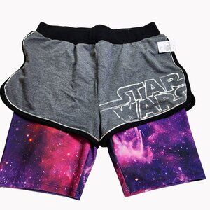 Disney Star Wars Girls XL / Womesn Small Shorts Galaxy Print 27" waist
